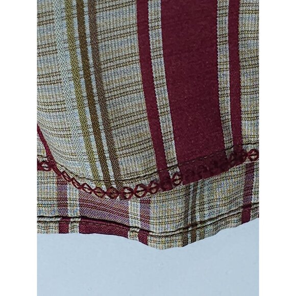 Tommy Bahama Men's Striped Button-Up Shirt S Red/Beige Cotton Blend - Picture 8 of 11